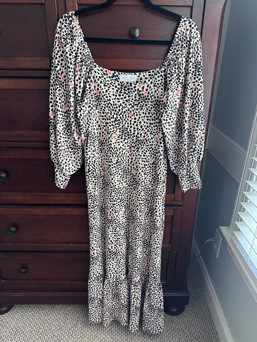 Smith & Quinn Cheetah Rose Midi dress size M